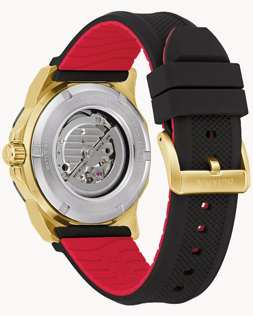 Bulova marine star sales black rubber strap